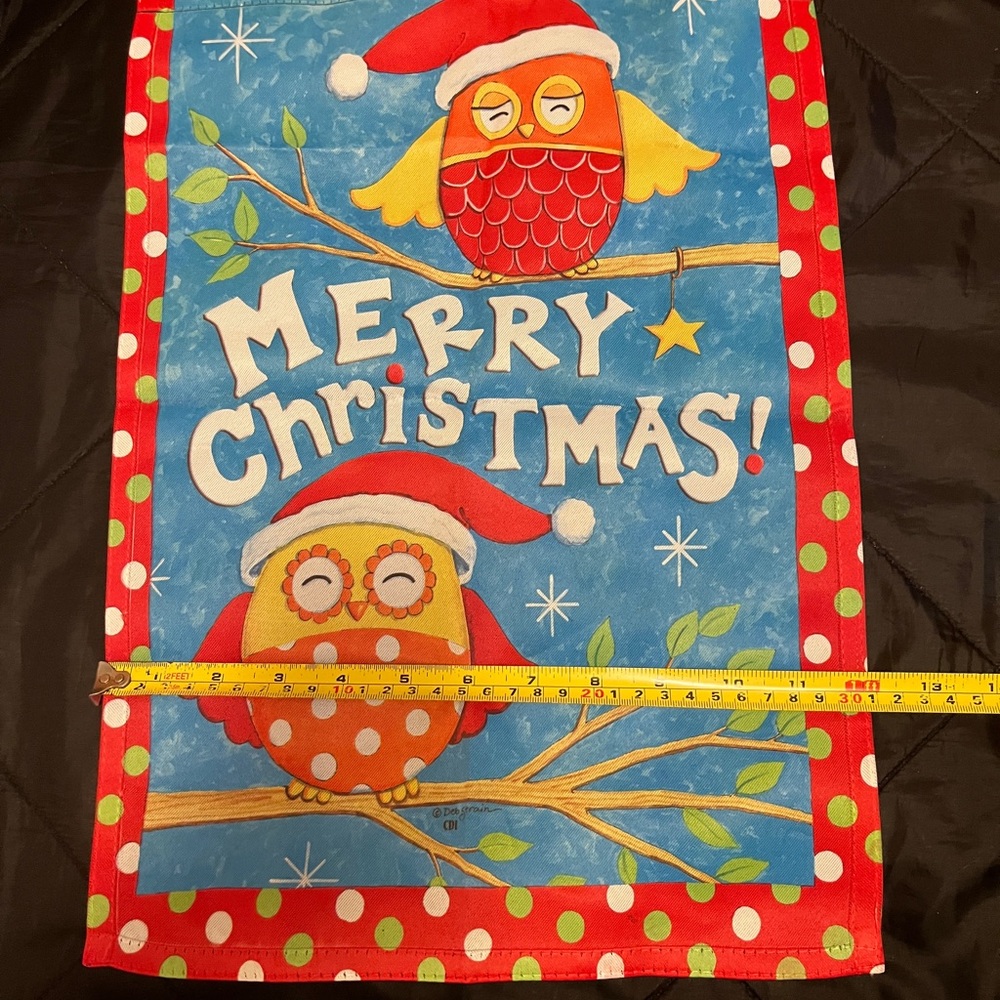 Festive Christmas Garden flag - Red and Blue - new